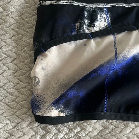 Women's Blue and Black Tie-Dye Shorts - Picture 3 of 4
